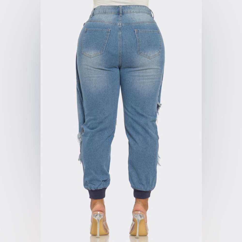 #06 Drama Denim Joggers-LAST ONE - Picture 3 of 5